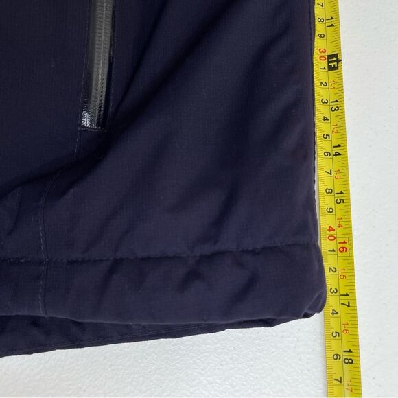 Lands End Aquacheck Thermolite Zip Front Hooded Navy Jacket Coat Men Large 42 44 - Picture 14 of 16